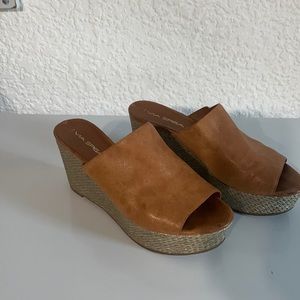 Via Spiga leather wedge slide